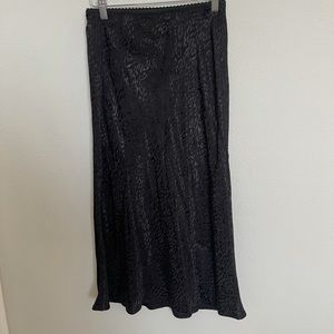 Black mid length skirt